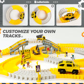 YCFUN Dinosaur Toys for Kids, Create A Dinosaur World Road Race with Rolling Ball 8 Dino and 2 Race Cars for Boys & Girls Ages 3 -10